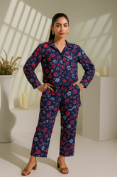 Blue Gleam - Classic Printed Shirt with Contemporary Vibe